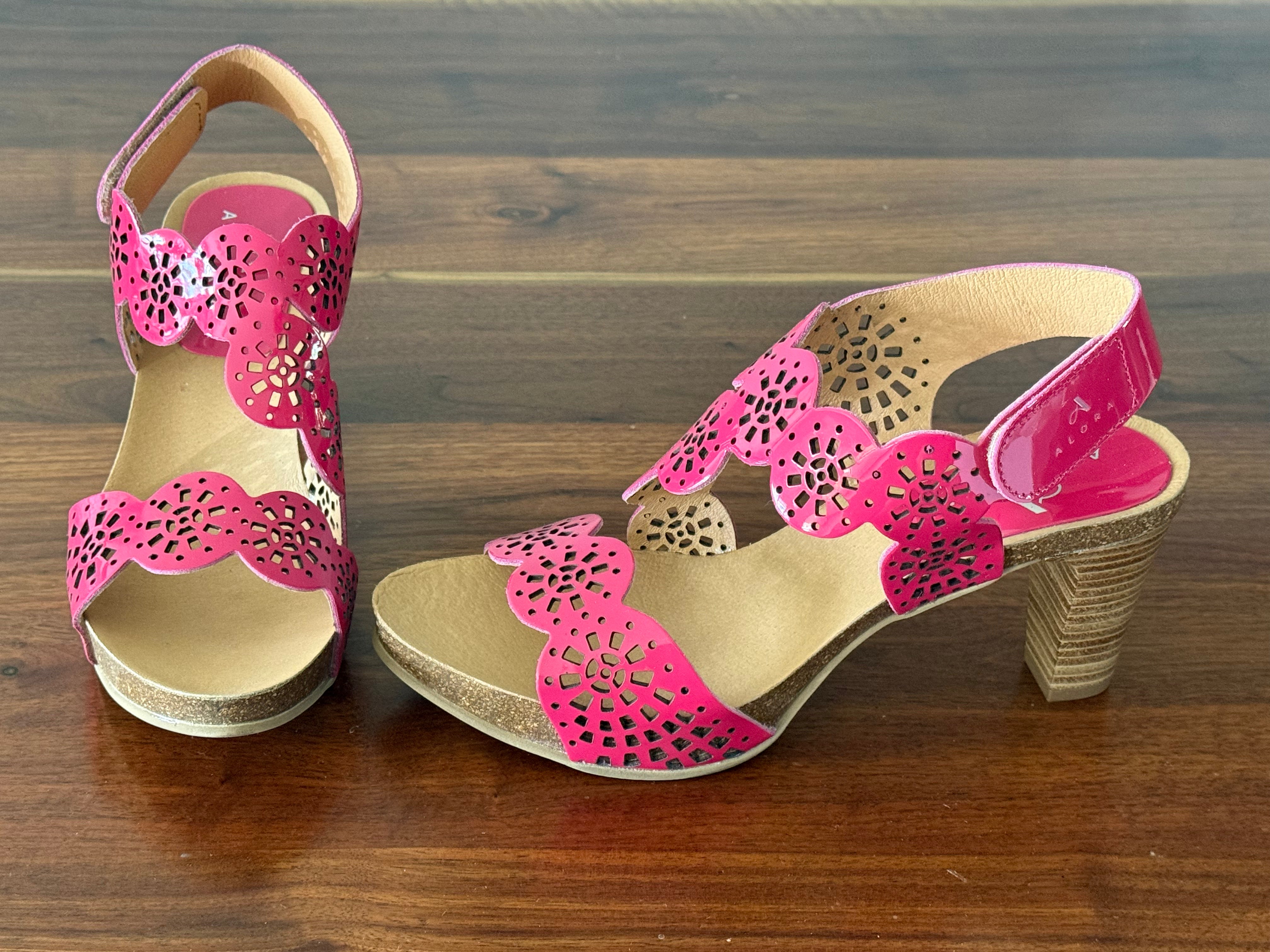 Size 6.5/7 (37) - Sunflower - Fuxia - Lower Heel