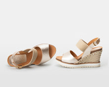 Load image into Gallery viewer, Sofia Wedge - Metallic Gold