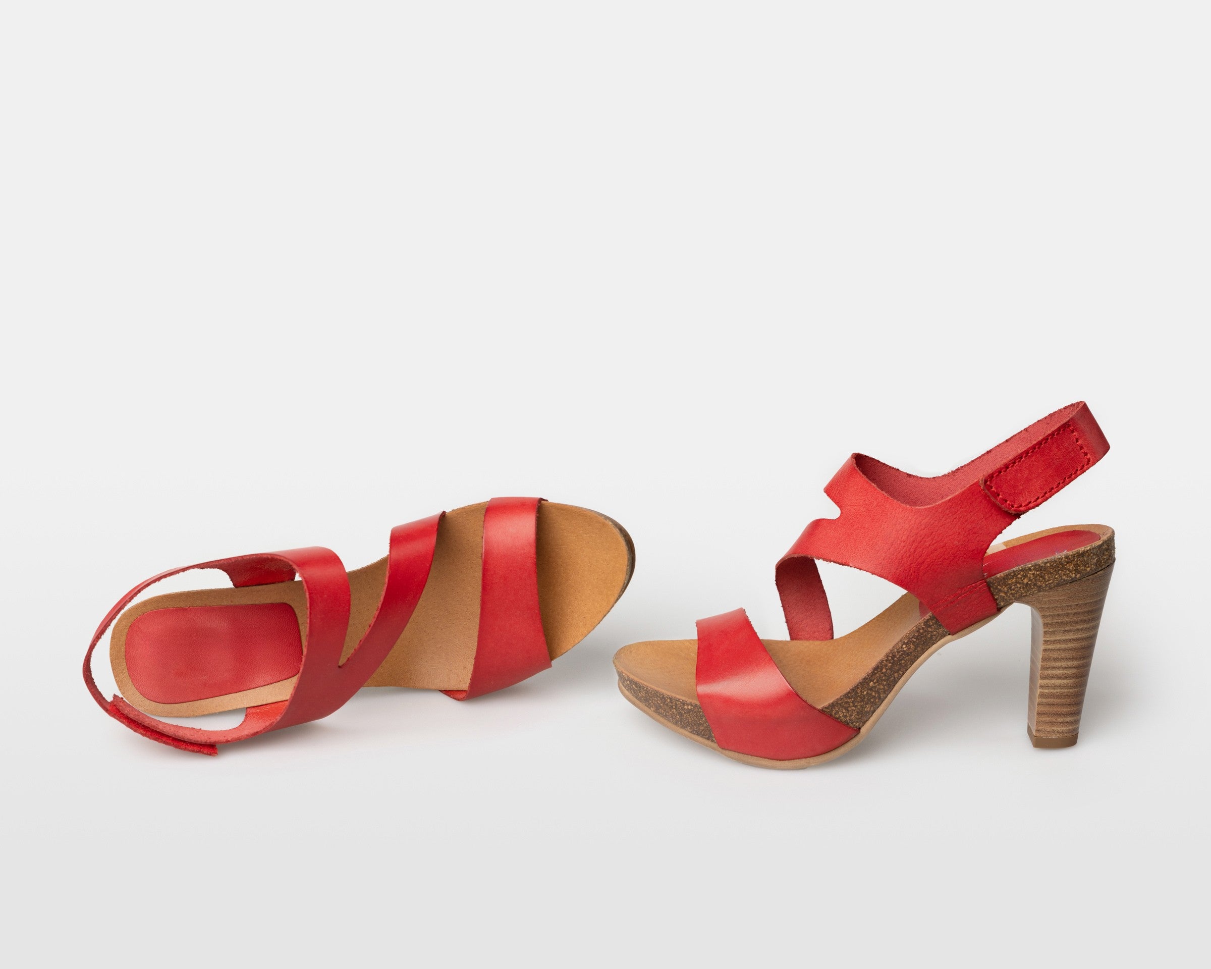 Strappy Red - 2 Heel Heights